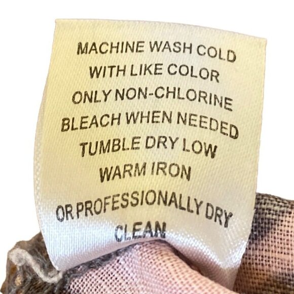 Harvé Benard Womens Floral Linen-Cotton Button-Up Shirt L - Picture 5 of 5